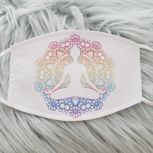 Rainbow Mandala Yoga Pose Mask