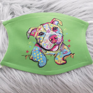 Cute Pitbull Mask (Multiple Colors Available)