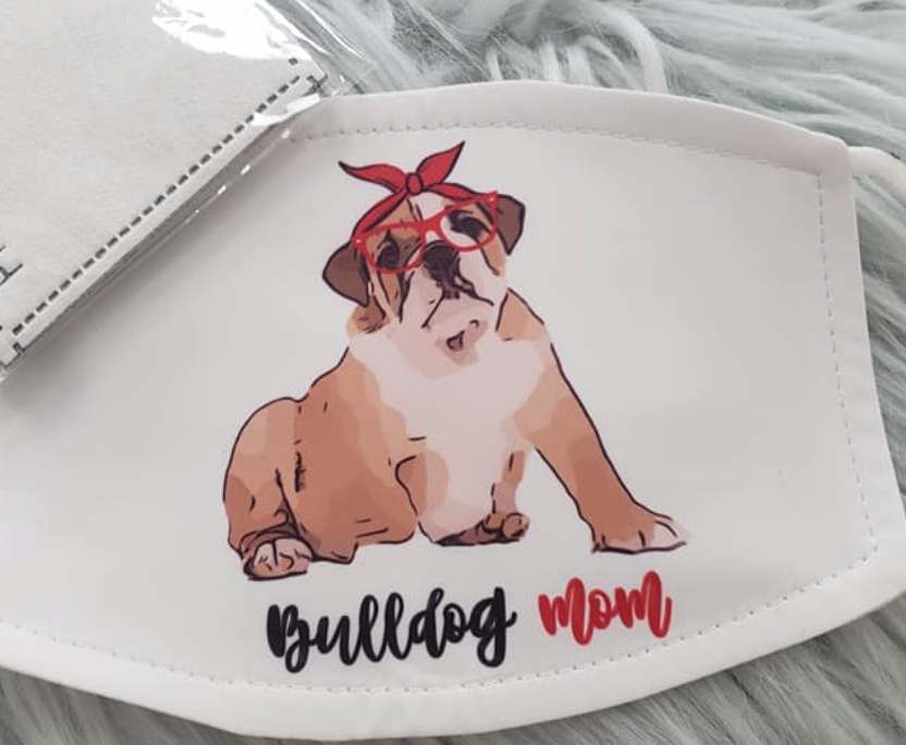 Bulldog Mom Mask