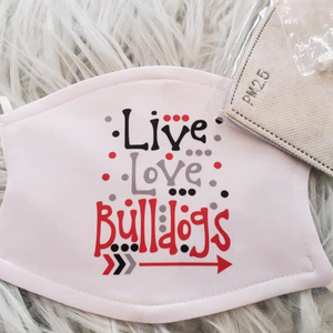 Bulldog "Live Love Bulldogs" Mask
