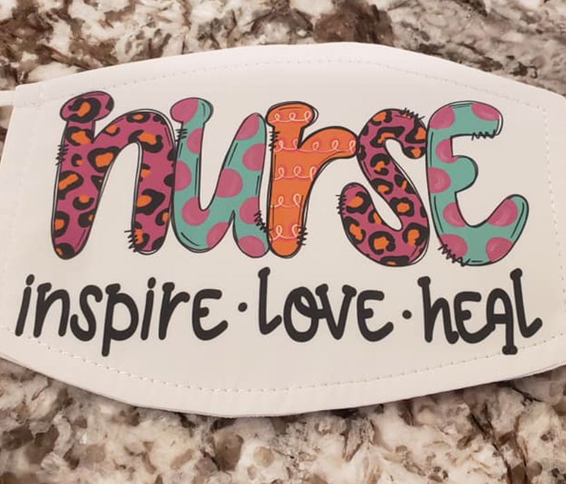 Nurse: Inspire, Love, Heal Mask