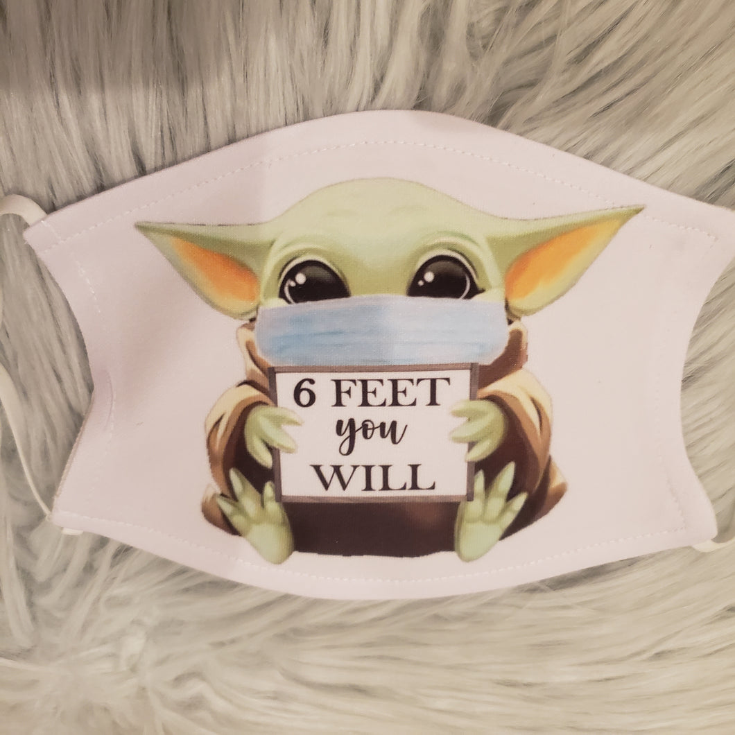 Baby Yoda 6 Feet Mask