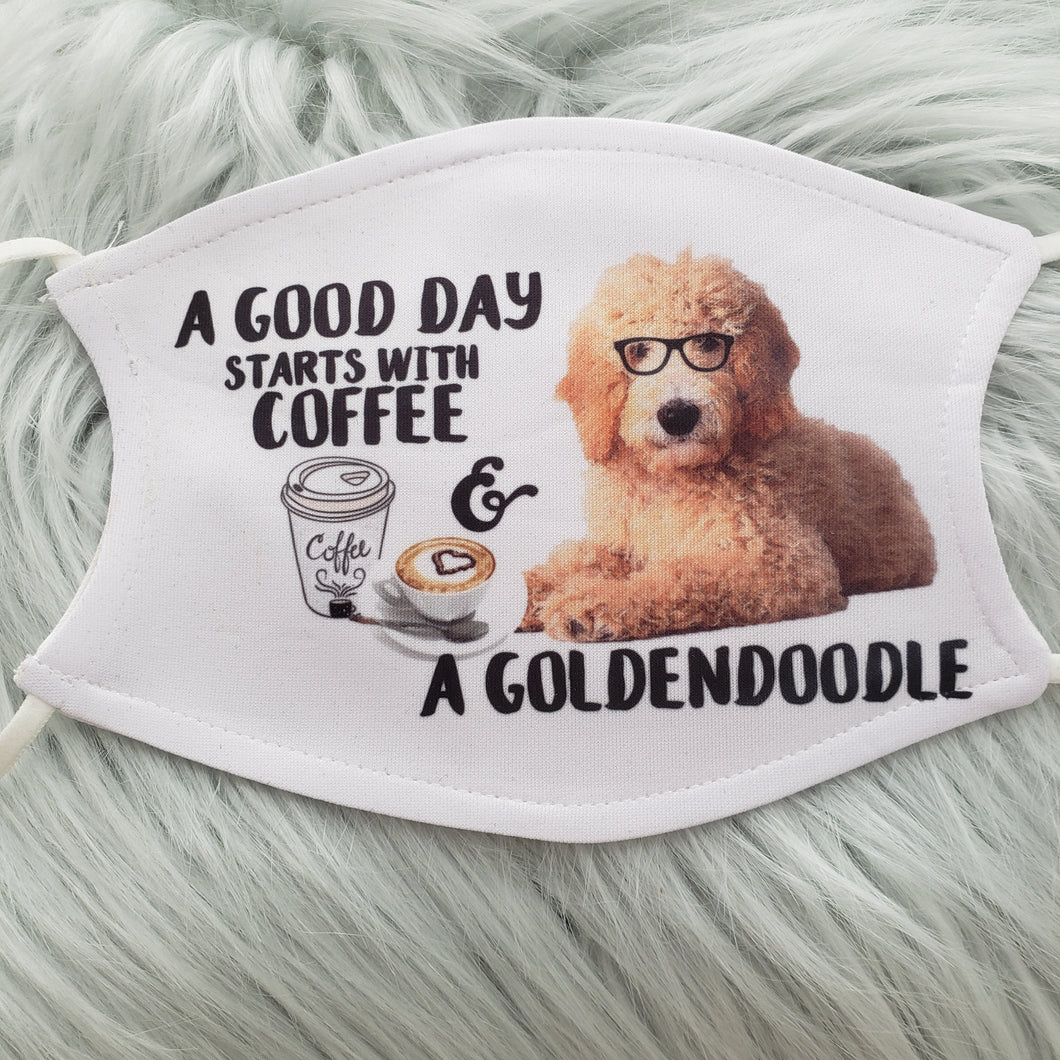 Coffee & a Golden Doodle Mask